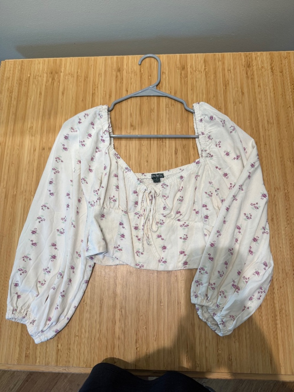 Crop peasant top